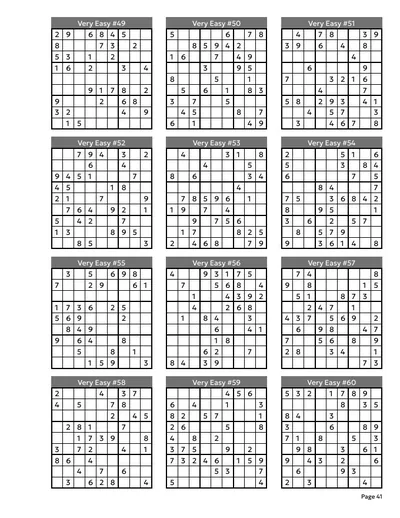 A Very Easy page from inside the book
