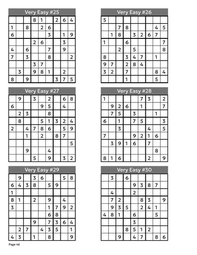A Very Easy page from inside the book