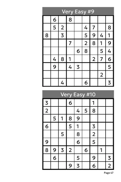 A Very Easy page from inside the book