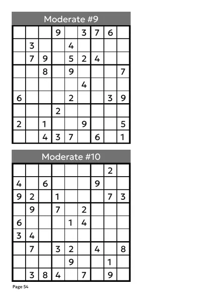 A Moderate page from inside the book