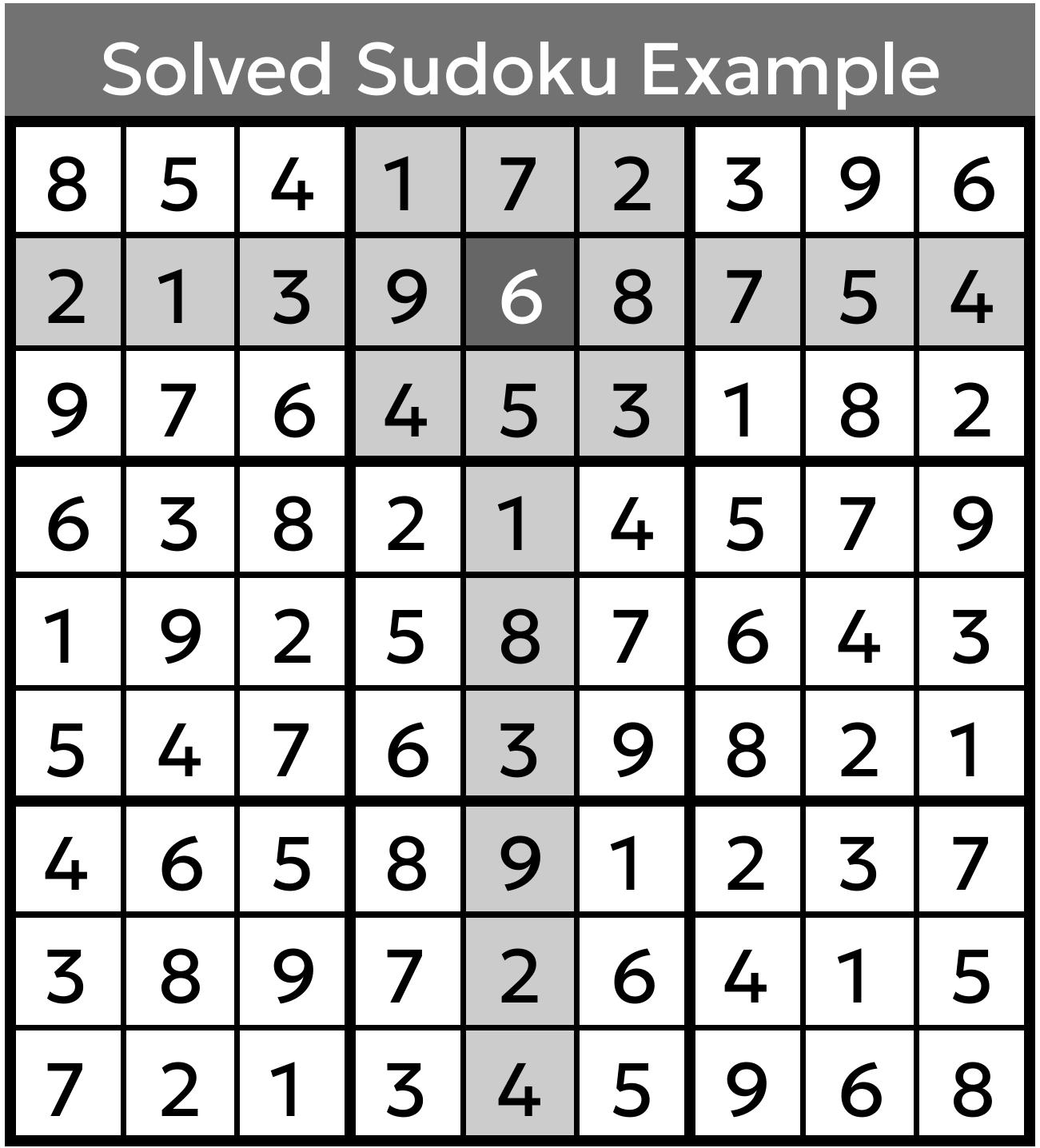 Solved Sudoku Example